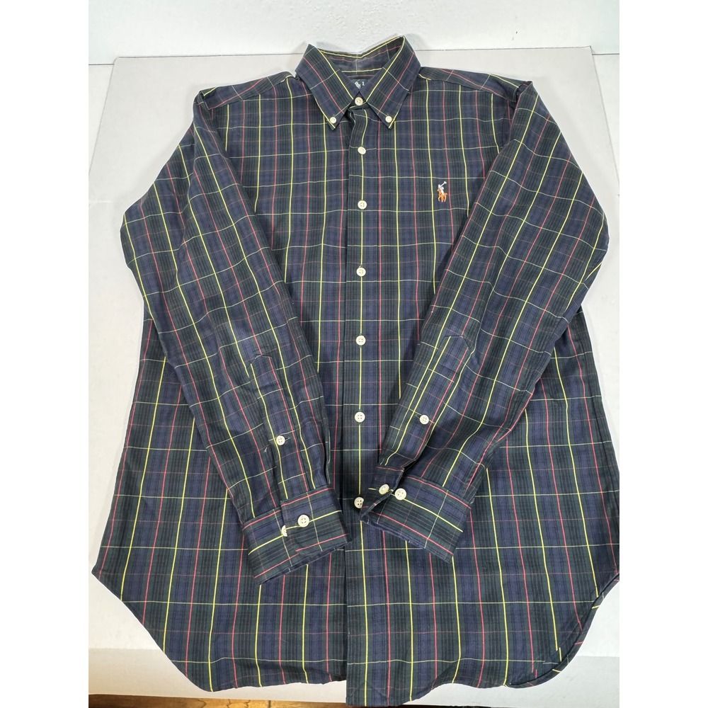 Ralph Lauren Classic Fit Plaid Button Down Long Sleeve Shirt‎ Size 15